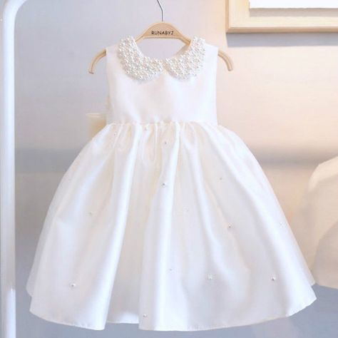 Pearl Flower Girl Dress, Baby Wedding Dress, Godmother Dress, Ivory Flower Girl Dress, Dress With Pearls, Girls Designer Dresses, Ivory Flower Girl, Ivory Flower Girl Dresses