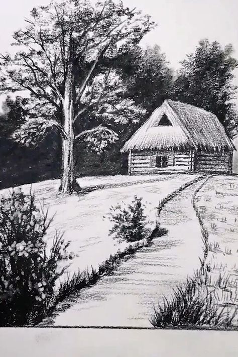 You can draw this too! [Video] | Nature art drawings, Drawing scenery, Landscape drawings Pencil Sketches Landscape, Pencil Drawings Of Nature, Video Drawing, Gambar Lanskap, Landscape Pencil Drawings, Drawing Scenery, Pencil Sketching, Sketching Art, Nature Art Drawings