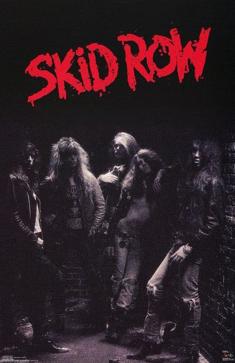 Skid Row #SkidRow #Rock #Metal Skid Row Poster, Skid Row Band, Metal Tshirt, 80s Metal Bands, Metal Wallpaper, Arte Heavy Metal, Reckless Love, Rock Album Covers, Heavy Metal Girl