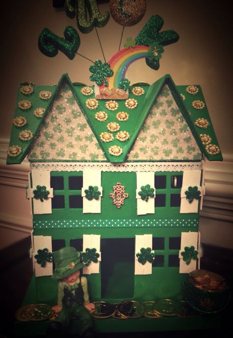 Leprechaun house Leprechaun House Ideas, Leprechaun House, Erin Go Braugh, St Pats, Red Truck, Easter Spring, Holiday Crafts, St Patrick, House Ideas