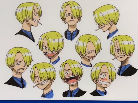 One Piece Expressions, Sanji Pre Timeskip, One Piece Sanji, One Piece Aesthetic, Doflamingo Wallpaper, Vinsmoke Sanji, Time Skip, One Piece 1, Model Sheet