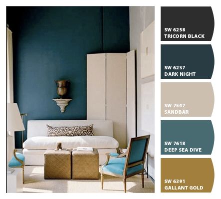 Sherwin Williams Dark Night Coordinating Colors, Sw Dark Night Color Palette, Sherwin Williams Dark Teal Paint Colors, Sherwin Williams Dark Teal, Dark Night Paint Sherwin Williams, Sherwin Williams Seaworthy, Dark Night Sherwin Williams, Sherwin Williams Teal, Sherwin Williams Dark Night