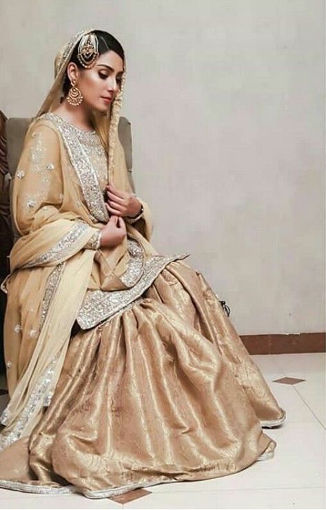 Wedding Gharara, Danish Taimor, Ayza Khan, Pak Actress, Baat Pakki, Gharara Designs, Danish Taimoor, Aiza Khan, Nikah Outfit