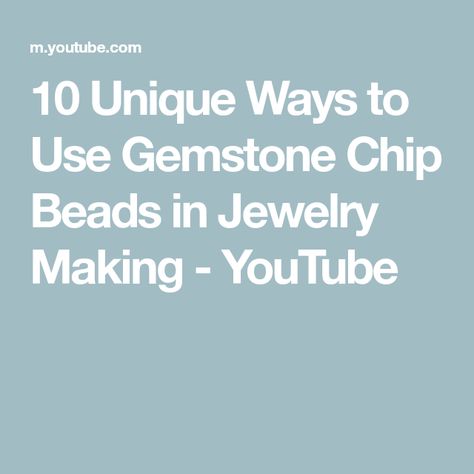 10 Unique Ways to Use Gemstone Chip Beads in Jewelry Making - YouTube Gemstone Chips Jewelry, Chip Jewelry, Hey Beautiful, Beaded Jewelry Tutorials, Chip Beads, Jewelry Tutorials, Coupon Code, Beaded Jewelry, Jewelry Making