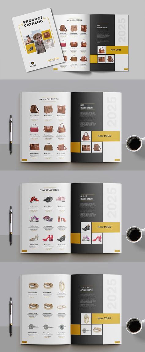 Multipurpose Product Catalog Design Magazine Template Magazine Catalog Design, Product Catalogue Cover Design, Merch Catalogue Design, Beauty Catalogue Design, Product Catalogue Design Layout Ideas, Product Catalog Design Layout Templates, Catalog Design Layout Products, Graphic Design Catalogue, Catalogue Design Ideas