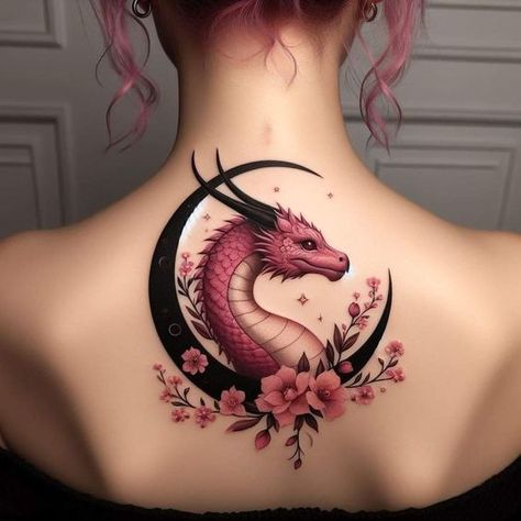 Saphira Dragon Tattoo, Color Dragon Tattoo, Colorful Dragon Tattoo, Tato Phoenix, Dragons Tattoo, Dragon Tattoo Art, Female Tattoos, Dragon Tattoo For Women, Mommy Tattoos