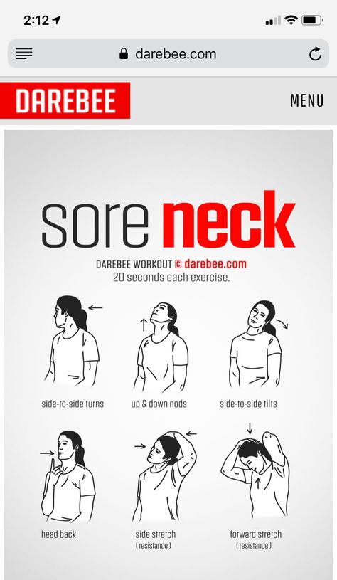 Stenosis Exercises, Neck And Shoulder Exercises, Sore Neck, Physical Therapy Exercises, Neck Exercises, Daily Yoga Workout, Workout At Work, Daily Exercise Routines, Neck And Shoulder Pain