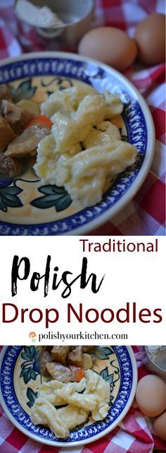 Polish Noodles Recipe, Drop Noodles, Polish Dumplings, Polish Recipe, Slovak Recipes, Pierogi Recipe, Eastern European Recipes, Homemade Noodles, Ukrainian Recipes