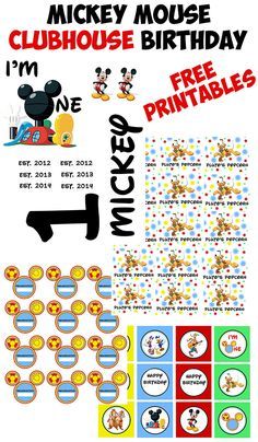 Mickey Mouse Clubhouse Birthday Party with Printables - The Kreative Life Mickey Mouse Clubhouse Birthday Party Printables Free, Mickey Mouse Clubhouse 1st Birthday, Free Mickey Mouse Printables, Mickey Mouse Printable, 1rst Birthday, 1st Birthday Party Ideas, Mickey Mouse Printables, Mickey First Birthday, Mickey Mouse Bday