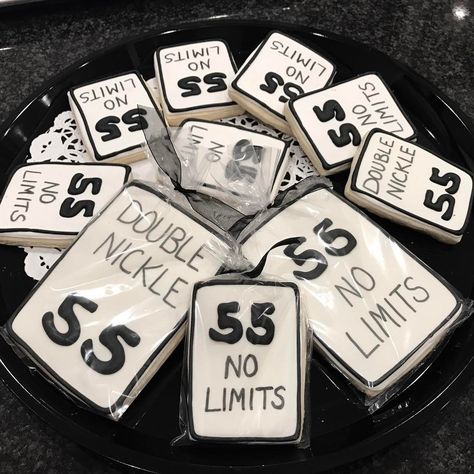 @cookiecreations on Instagram: “55th Birthday theme! #nolimits #55 #fiftyfive #doublenickle #birthday  #cookiecreationsbylori #cookie #cookiecreations…” 55 Themed Birthday Party, 55 Year Old Birthday Party Ideas, 55 Birthday Party Ideas For Women Theme, 55 Birthday Ideas, 55 Years Old Birthday Ideas, 55 Birthday Ideas For Men, 55th Birthday Party Ideas For Men, 55 Birthday Party Ideas For Women, 55th Birthday Ideas For Women