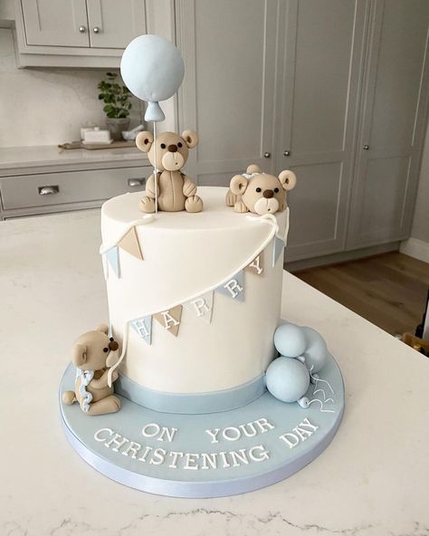 💙 Harry’s Christening 💙 What a day! I have just sat down now to have a look through the photos from today and I wanted to share some of… | Instagram Cake Christening Boy, Boys Christening Ideas, Christening Cakes For Boys, Cake For Baptism Boy, Cake Baptism Boy, Boys Christening Cake, Boys Christening Cakes, Baptism Cakes For Boys, Baby Christening Ideas