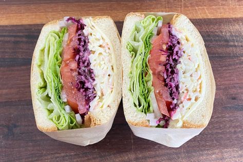 4 Korean Cafe Sandwiches Korean Cafe Ideas, Korean Sandwich Packaging, Korean Cafe Sandwich, Korean Cafe Food Recipe, Korean Sandwich Aesthetic, Korean Sandwich Recipe, Cafe Sandwich Ideas, Korean Chicken Sandwich, Korean Cafe Food