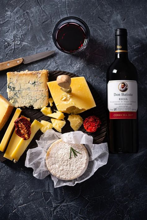 Red wine, Spain, Rioja Rioja Wine, Cheese Board, Red Wine, Dairy, Spain, Cheese, Wine, Red, Aperitif