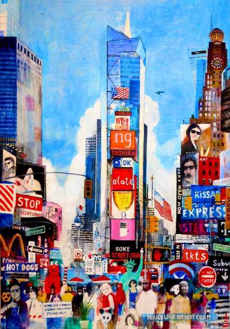 Times Square Ny, Rise Art, Magazine Collage, Ap Art, Buy Art Online, Amazing Art Painting, Big Project, Contemporary Artwork, Affordable Art