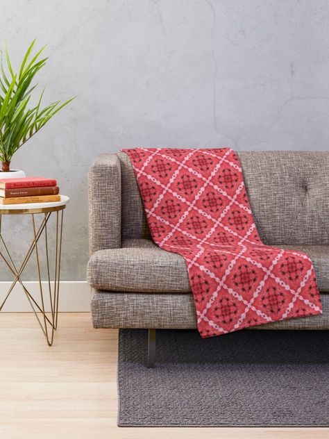 "Pattern" Throw Blanket by Soulreaper98 | Redbubble Pink Throw Blanket, Moroccan Fabric, Red Throw Blanket, White Throw Blanket, Red Throw, Pink Throws, White Throws, White Leaf, Patterned Throw