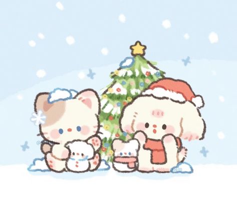 Kawaii Christmas Matching Pfp, Christmas Pfps Matching Friends, Matching Winter Pfp Couple, Christmas Pfps Matching, Cute Pfp Matching, Cute Christmas Pfp, Matching Hello Kitty Pfp, Winter Matching Pfp, Matching Pfp Couple Christmas