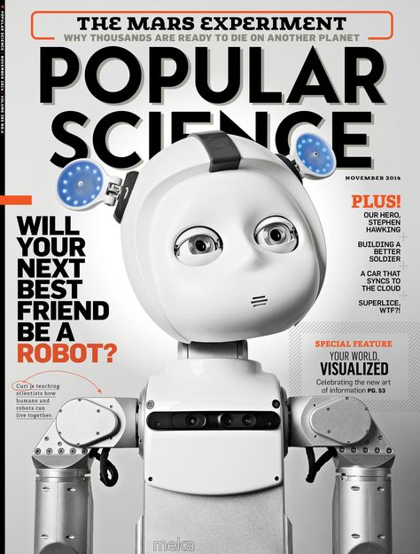 Curi was featured on the cover of the November 2014 issue of Popular Science! Technology Magazine Cover, Popular Science Magazine, Technology Magazine, Science Magazine, Scientific Articles, Science Crafts, Science Party, Cool Magazine, Science Fair Projects