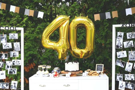 A fabulous 40: 10 fantastic 40th birthday party ideas – Paperless Post Men’s 40th Birthday Idea, 40th Birthday Brewery Party, Fall Themed 40th Birthday Party, 40th Birthday Men Decorations, 40 Year Old Birthday Party Ideas, Simple 40th Birthday Decorations, Mens 45th Birthday Party Ideas, Fun 40th Birthday Party Ideas For Men, Rustic 40th Birthday Party Ideas