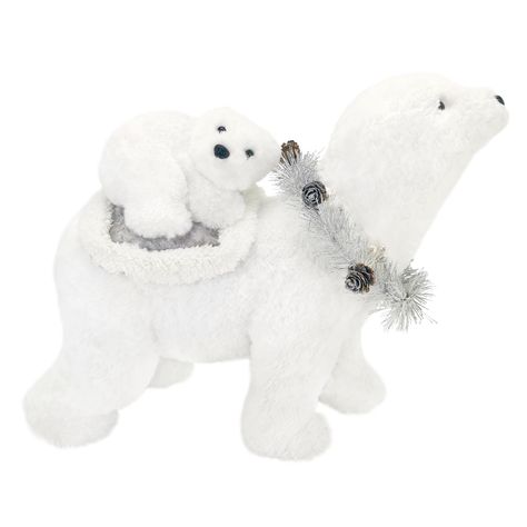 PRICES MAY VARY. WHAT YOU GET: you will receive 1 piece of super cute polar bear decor(decorative not stuffed). The size is approximately: 16.1x7.1x12.6 inches NATURAL APPEAL: Safe and natural materials (like pine cones,white faux fur, velvet,etc.) are used to make this white Christmas decorations which will be a perfect addtion to your winter wonderland party decoration at home PREMIUM QUALITY: We refine on every link of production just to secure high quality of our items. Retaining hand made i White And Light Blue Christmas Decor, Polar Bear Baby Shower Theme, Winter Wonderland Theme Decorations, Winter Wonderland Decorations Christmas, Winter Wonderland Christmas Decorations, Bear Christmas Decorations, Arctic Decorations, Winter Wonderland Aesthetic, Winter Wonderland Home Decor