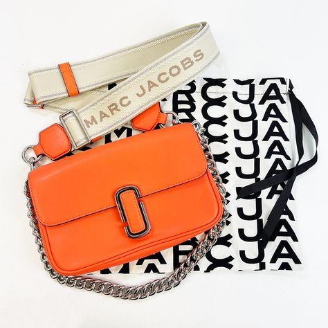 J Marc Shoulder Bag, Marc Jacobs Crossbody Bag, Marc Jacobs Purse, Neon Bag, Marc Jacobs Bag, Orange Bag, Neon Orange, Luxury Brand, Accessories Watches