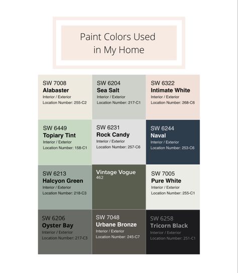 Paint colors Carolina Farmhouse, Pastel Paint Colors, Paint Pallets, Renovated Farmhouse, Off White Paints, Farmhouse Remodel, Oyster Bay, White Paint Colors, Pallet Painting