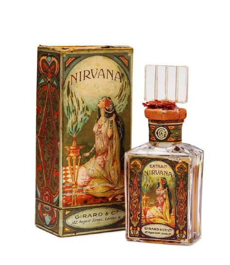 c1890 Girard Nirvana perfume bottle Perfume Vintage, Pheromone Perfume, Perfume Bottle Design, Perfume Bottle Art, Perfume Photography, Victorian Dollhouse, Antique Perfume Bottles, Vintage Packaging, Vintage Cosmetics