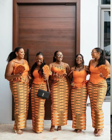 Forever friends, forever memories: A #gobabride and her #gobabridesmaids ✨💫💫 Bride and Bridesmaids kente @goba_kente ———————————————————————————- Chat with Mary on +233 55 861 4249 Chat with Patricia on +233 59 295 5918 Chat with Naana on +233 20 234 0899 DM Alfred for Quick Response ———————————————————————————— Our flagship store opens from 9am to 7pm weekdays and Saturdays. We’d love to see you and be of service to you. —————————————————————————————— Location: 📍GOBA KENTE on google map... Bridesmaid Kente Styles, Bridesmaids Invites, Goba Kente, African Bridesmaid Dresses, Wedding Binder, Bride And Bridesmaids, Bridesmaid Invitation, Kente Styles, Kente Cloth