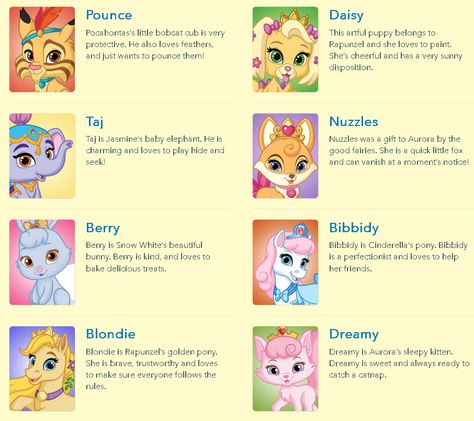 Disney Palace Pets, Disney Characters Lion King, Disney Princess Pets, Every Disney Princess, Disney Palace, Princess Pet, Disney Princess Palace Pets, Characters Disney, Princess Palace Pets