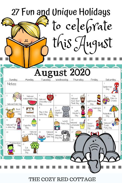 27 Fun and Quirky Holidays to Celebrate with your Kids in August Occasion Bin, Toddler Spring Activities, August Holidays, Feelings Chart, Month Of August, National Days, Holiday Calendar, Spring Activities, New Adventure