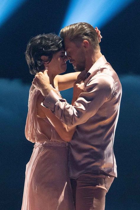 How DWTS' Derek Hough Chose Song for Emotional Dance With Wife Hayley Song For Him, Brain Bleed, Hayley Erbert, Sasha Farber, Carrie Ann Inaba, Derek Hough, Gene Simmons, Partner Dance, Walk Of Fame