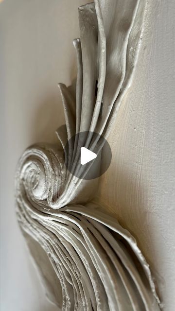 Clay Work On Canvas, Drywall Mud Art, Art With Drywall Mud, Dry Wall Mud Canvas Art Diy, Plaster Of Paris Fabric Wall Art, Plaster Wall Art Waves, Mud Plaster, Drywall Art, Diy Plaster