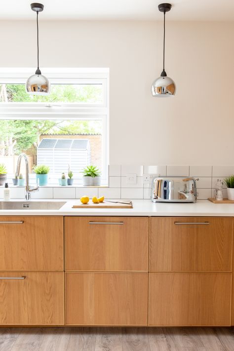 Ekestad Kitchen, Ikea Ekestad, Kitchen Columns, Ikea Metod Kitchen, Kitchen Oak, My Kitchen Rules, Kitchen Ikea, Kitchen Unit, Cabin Kitchens