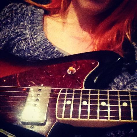 Red Guitar, Hayley Williams, Paramore, Cover Photos, Guitar, Red, Design