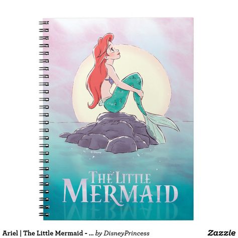 Ariel | The Little Mermaid - Pearlescent Princess Notebook Mermaid School, Disney Notebook, Photo Notebook, Pony Birthday Party, Disney Princess Artwork, Disney Brave, Notebook Shop, Disney Princess Ariel, Hello Kitty Birthday