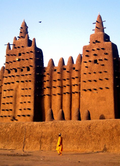 culturalcrosspollination: The Great Mud Mosque of Djenné African Architecture, Black Heritage, Afrique Art, Sacred Architecture, The Great, Vernacular Architecture, Out Of Africa, المملكة العربية السعودية, Place Of Worship