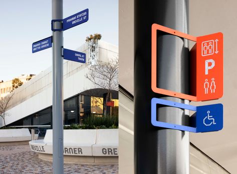 Prahran Square: a vibrant new civic space for inner Melbourne - Studio Ongarato Architectural Branding, Indoor Signage, Corporate Signs, Wayfinding Signage Design, Retail Signage, Sign System, Wayfinding Design, Wayfinding System, Exterior Signage