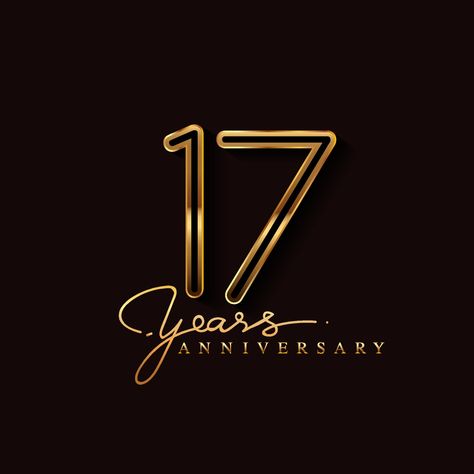 Download the 17 Years Anniversary Logo Golden Colored isolated on black background 3444614 royalty-free Vector from Vecteezy for your project and explore over a million other vectors, icons and clipart graphics! 17 Year Anniversary, Anniversary Logo, Year Anniversary, Black Background, Black Backgrounds, Vector Art, Vector Free, Royalty, Royalty Free