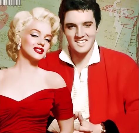 Elvis And Marilyn Monroe, Elvis Presley And Marilyn Monroe, Marilyn Monroe Costume, Marilyn Monroe Photography, Marilyn Monroe Artwork, Marilyn Monroe Dress, Marilyn Monroe Portrait, Rock & Roll, Young Elvis