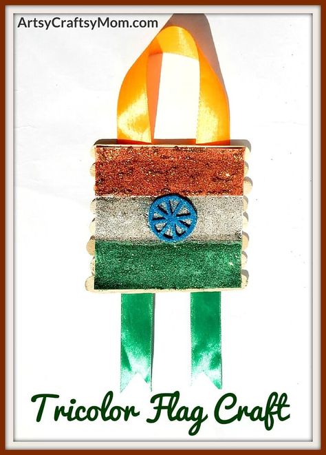 Republic Day is an occasion when the Indian Tricolor is celebrated in a grand way. Let's celebrate too, with a Popsicle Stick Tricolor Flag Craft for Kids! Indian Tricolor, Mauryan Empire, Tricolor Flag, Tricolour Flag, Peacock Crafts, School Kids Crafts, Kitty Party Games, Flag Crafts, Holiday Crafts For Kids