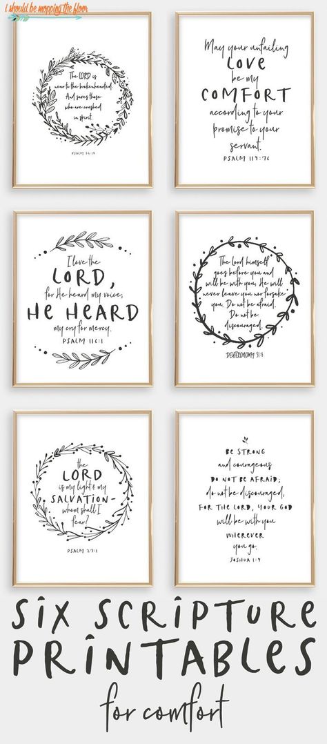 Six Scripture Printables for Comfort | These six printables are perfect for times where comfort is needed. Each are 8x10 prints. Craft Room Sayings, Bible Verse Graphic, Prints Decor, 8x10 Prints, Christmas Fonts, Printable Bible Verses, Scripture Wall Art, Scripture Art, New Wall