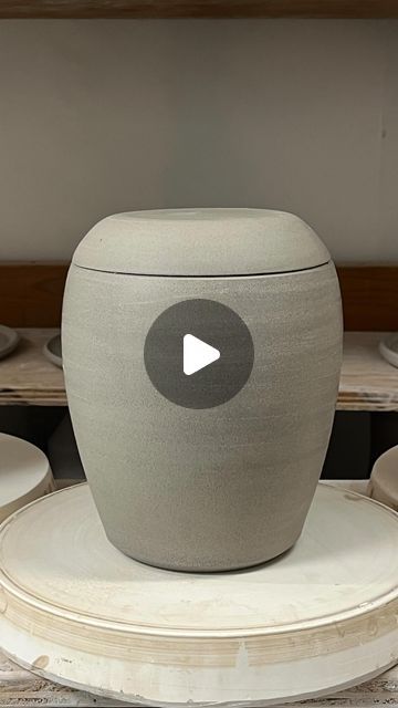 Dustin Johnston | The Potter on Instagram: "Here’s a little sneak peak at how I make lids for my urns. For these smaller ones I like to make the lid so it has a seamless and continuous form that lines up with the curve of the body." Clay Hacks, Sneak Peak, The Body, Ceramics, On Instagram, Instagram