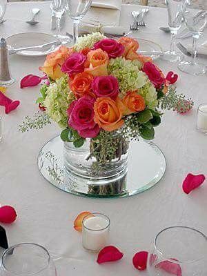 Orange Centerpieces, Deco Rose, Beautiful Wedding Flowers, Rhode Island Wedding, Unique Wedding Flowers, Pink Wedding Flowers, Flower Centerpieces Wedding, Orange Wedding, Flower Girl Basket