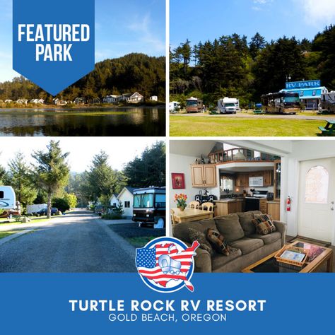 Enjoy the finest beach cottage rentals and RV sites on the Southern Oregon Coast at Turtle Rock RV Resort. Turtle Rock offers over 100 RV and tent sites, pull thrus, back ins, cottage rentals, full hookups, ocean or hillside views, jacuzzi, a large field with games available, camp store, and much more. - Featured Passport America Participating Park Camp Store, Rv Resorts, Turtle Rock, Southern Oregon Coast, Tent Site, Rv Resort, Gold Beach, Rv Sites, Cottage Rental