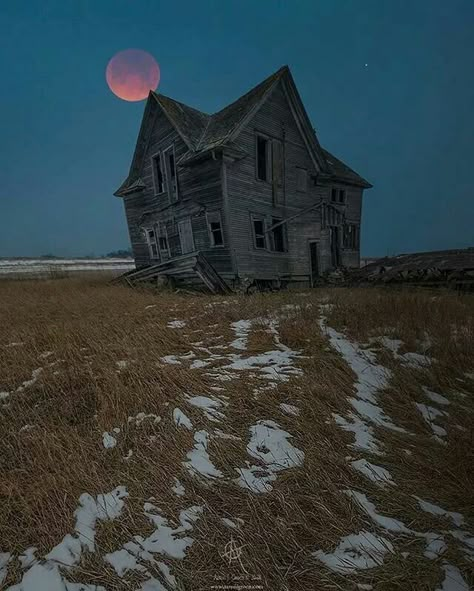 Apocalypse Home, Environmental Campaign, Abandoned World, Folk Horror, Horror Aesthetic, Crooked House, Creepy Houses, Abandoned House, American Gothic