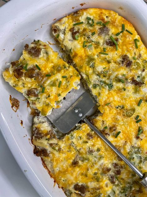 Turkey Sausage Breakfast Casserole - My Protein Pantry Turkey Sausage Breakfast Casserole, Turkey Sausage Breakfast, Sausage Egg Bake, Breakfast Egg Bake, Turkey Sausage Recipes, Breakfast Lasagna, Sausage Casserole Recipes, Sausage Breakfast Casserole, Turkey Breakfast Sausage