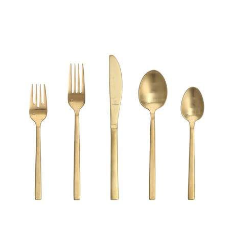 Marquee Event Rentals, Brushed Gold Pattern Contemporary Table Setting, Flatware Design, Stainless Steel Utensils, Gold Flatware, Serving Fork, French Restaurants, Dinner Fork, Vintage Silverware, Stainless Steel Flatware