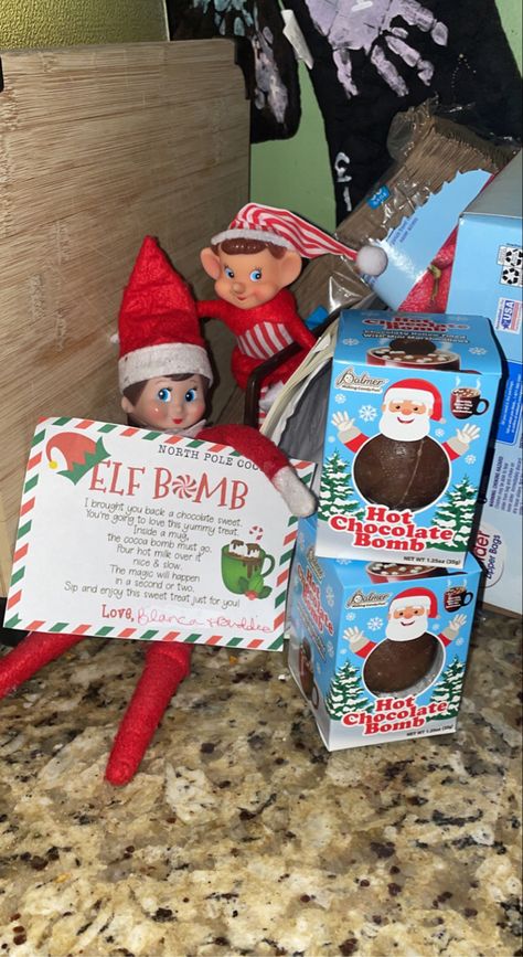 Elf On The Shelf Hot Chocolate Ideas, Elf On The Shelf Hot Chocolate, Elf Hot Chocolate, Elf 2023, Alyssa Nicole, Elf Games, Elf Shelf, Awesome Elf On The Shelf Ideas, Christmas Bucket