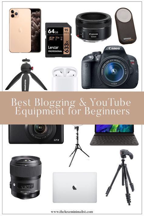 Best Video Camera For Youtube, Youtube Camera Equipment, Vlogging Equipment For Beginners, Youtube Equipment For Beginners, Vlog Equipment, Youtube Manifestation, Best Cameras For Photography, Youtube Equipment, Blogging Camera