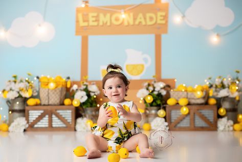 Sitter Shoot, Lemon Photoshoot, Store Backdrop, Newborn Cake, Bday Photoshoot, Summer Lemonade, Squeeze The Day, Fabric Photography, White Panel