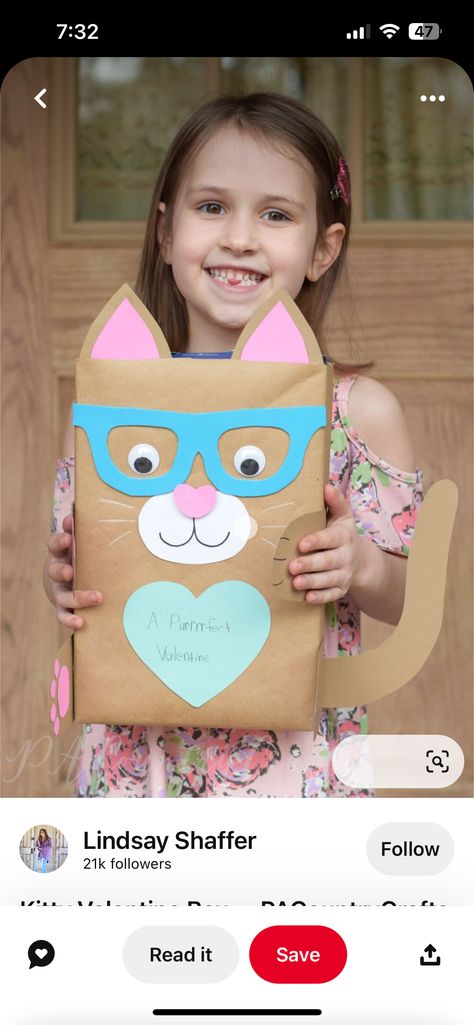 Cat Valentines Boxes For Kids School, Diy Valentines For Kids School Cereal Boxes, Cereal Valentine Boxes, Cat Valentines Boxes For Girls Diy, Kitty Cat Valentine Box Ideas, Valentine Box Preschool, Valentines Box Decorating Ideas, Valentines Box Girls Diy, Cat Valentines Day Boxes